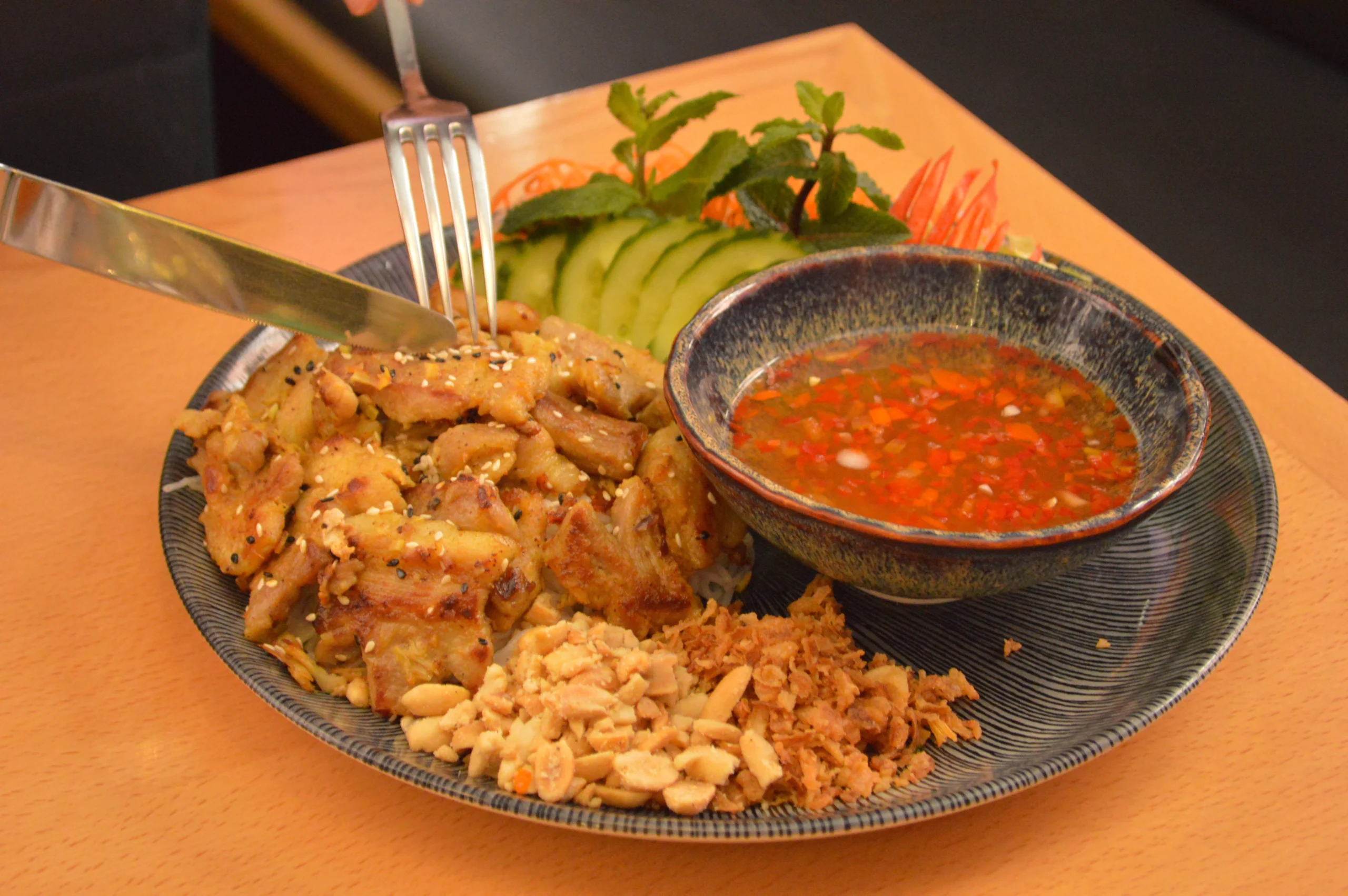 Home classic vitman food Bun Cha with pork